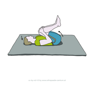 Gymnastikübung Unterer Rücken und Gesäßmuskeln