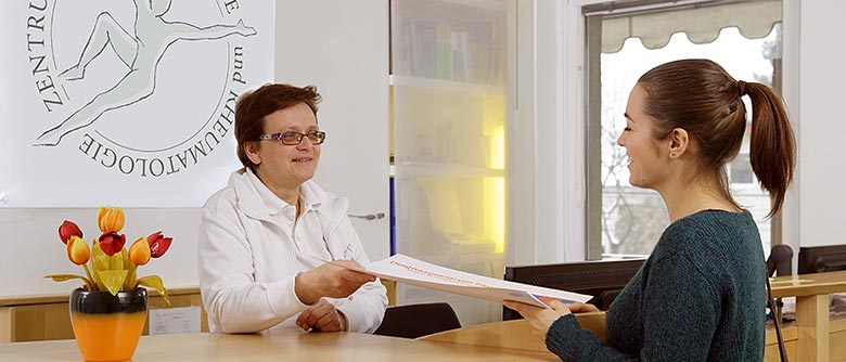 Empfang der Praxis – Teaser Orthopädie-Zentrum Wien
